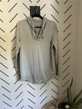 BYLT Basics Circuit Henley Hoodie light grey